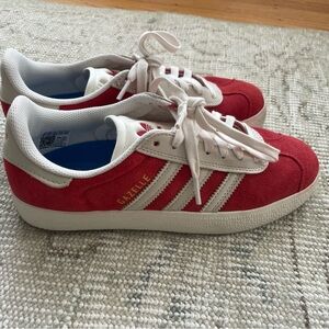 Adidas Gazelle Red and White Sneakers